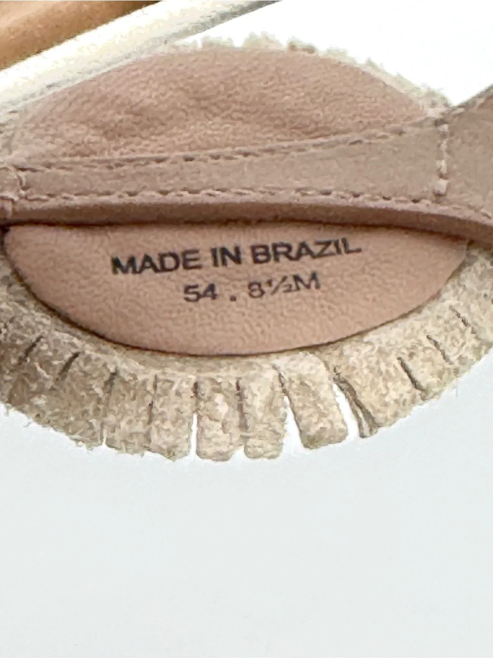 Tory Burch Miller Fringe Tan and Cream Flat Leather Sandals